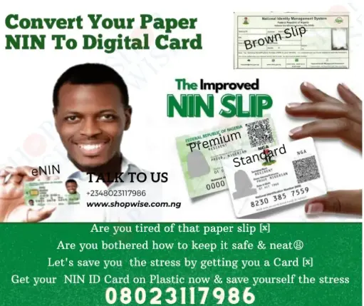 National ID Card Download (Choose Download Only or With Plastic Printout) 